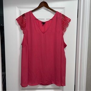 Torrid pink Sleeveless Embellished Blouse Sz 3